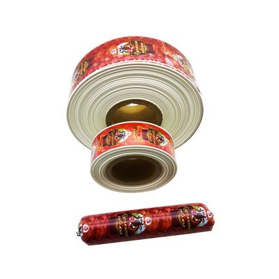 Enveloppe en nylon imprimée par logo adapté aux besoins du client certifiée HALAL de catégorie comestible pour des saucisses de viande