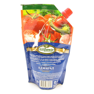 Sac à épices Ketchup Sac autoportant Buse d'aspiration en plastique Marque d'impression flexographie sur mesure