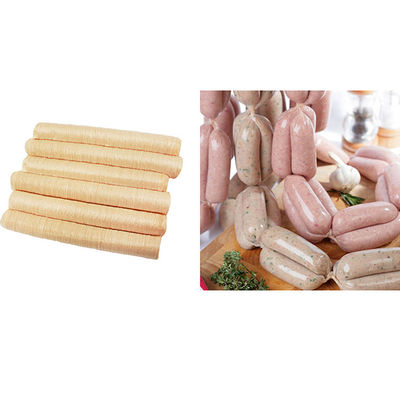 25 mm boîtiers de saucisses comestibles boîtiers de collagène de couleur naturelle pour les saucisses à vent