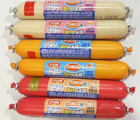 40 mm Largeur LOGO Impression de boîtiers de saucisse PVDC imperméables pour les saucisses