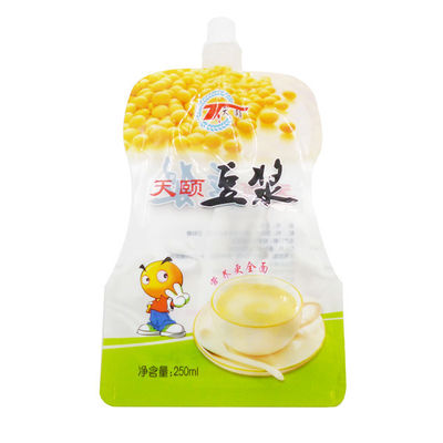 le lait de soja 250ml Doypack tiennent la poche avec l'OEM de bec a imprimé